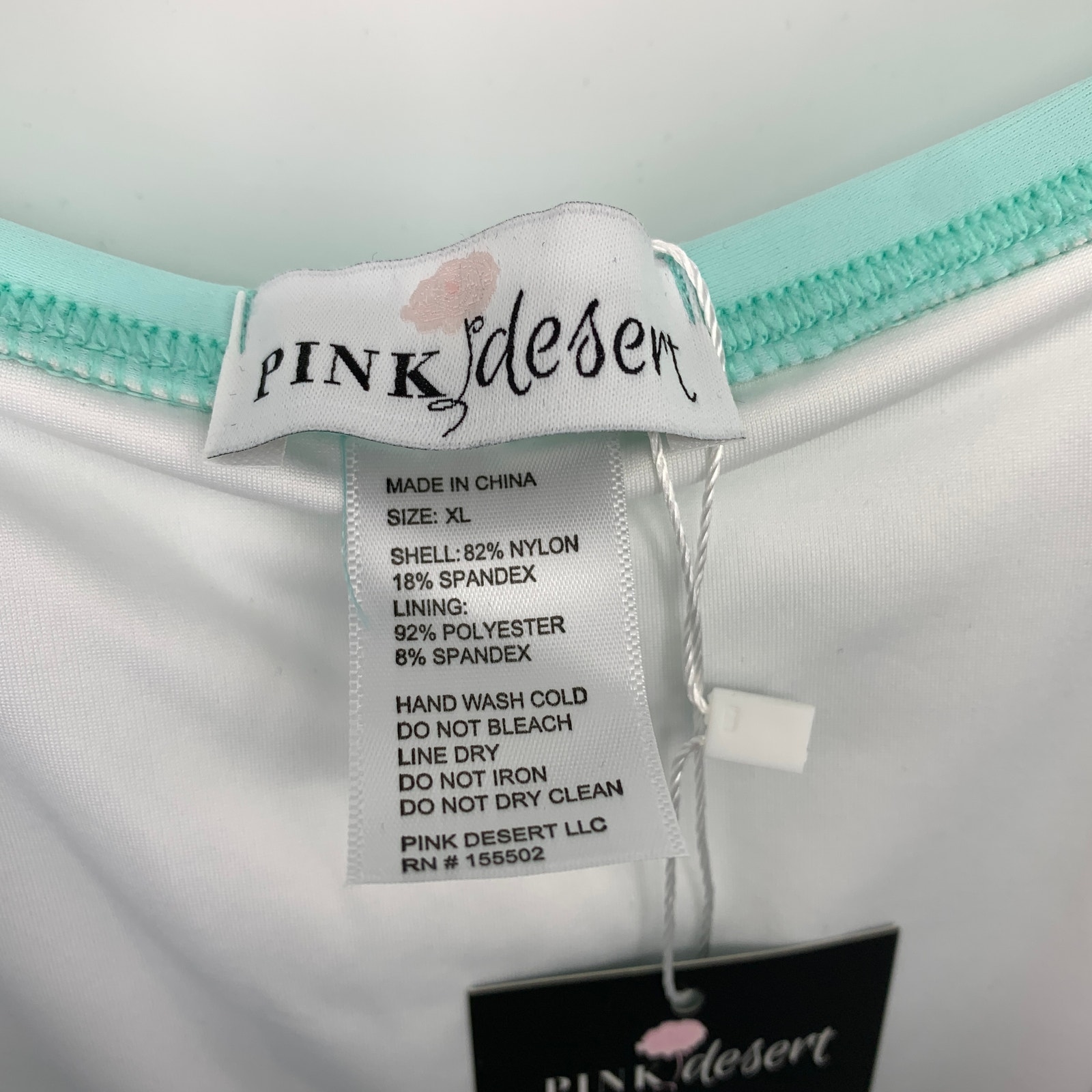Pink Desert Ruched Front One Piece Swimsuit Womens Size Xl Blue New — image 5 of 6